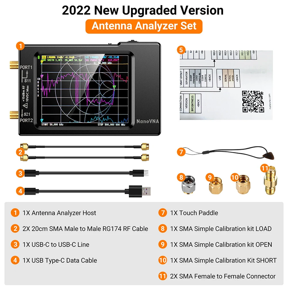 Vector Network Analyzer with Portable Design for Measuring S Parameters and SWR in the Range of 10KHz to 1 5GHz