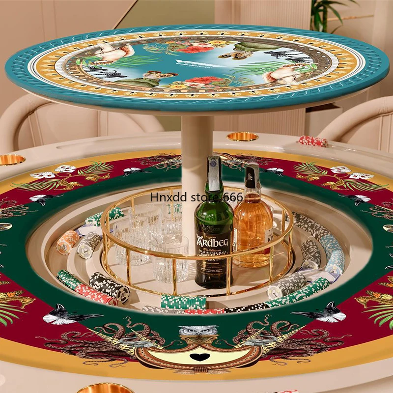 Pokertisch High-End-Club Multiplayer Runde Depu Chip Tisch Texas Hold'em Schach raum