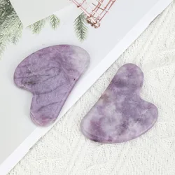 1 Medium Jade Gua Sha Board Natural Jade Stone massaggiatore facciale a forma di cuore Finger GuaSha Women Portable Beauty Skin Care Tools