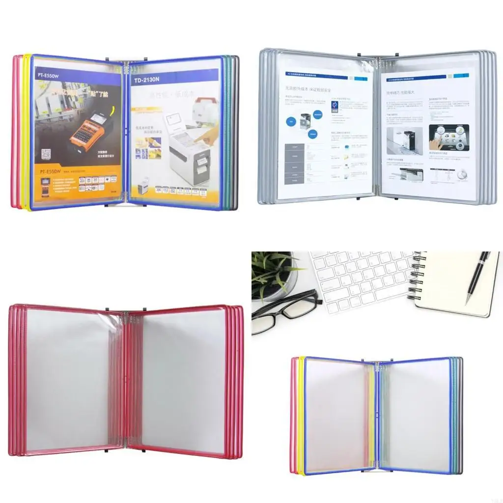 

Y5LB 10 Pocket Wall Mounted Reference System Organizers Wall Mounted Reference System Display Board for Warehouse, Workshop