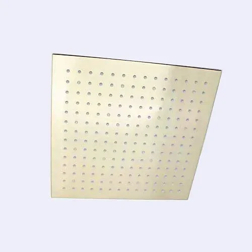 Luxury Brushed Gold 16 Inches Ceiling Thermostatic Shower Head Set