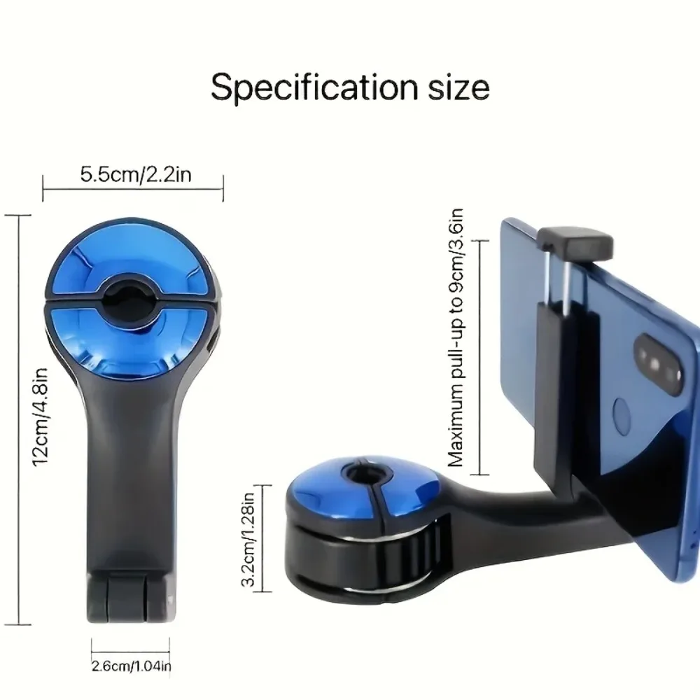 1PC Integrated Hook for Rear Seat Headrests – Lockable, Adjustable Mobile Phone Holder – Universal Anti-Slip Car Seat Accessory