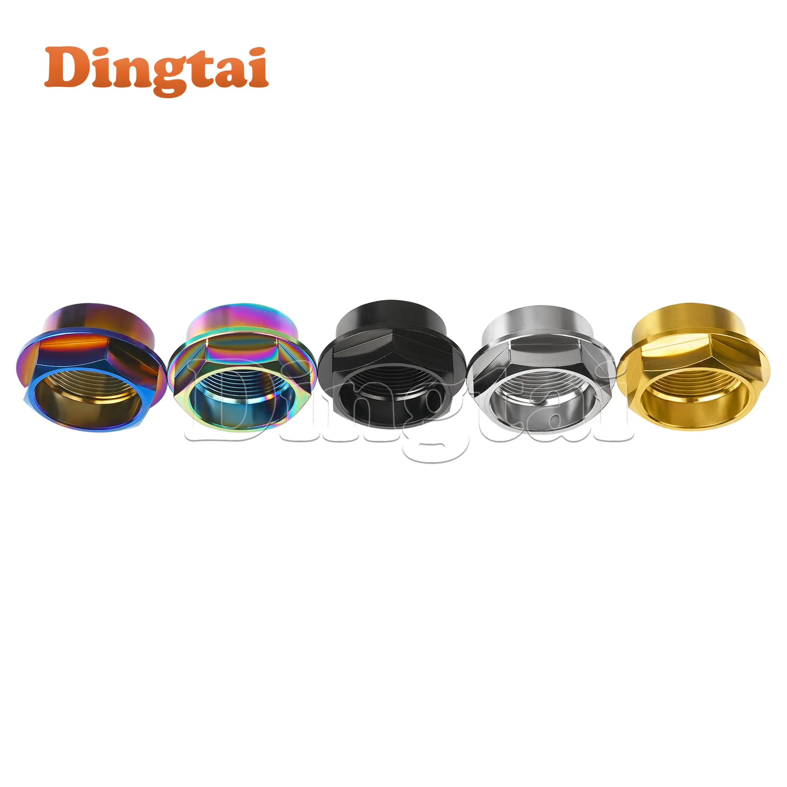 Dingtai ไทเทเนียมหน้าแปลน Nuts M25 x Pitch1.25mm ล้อหน้าเพลาสําหรับรถจักรยานยนต์ DUCATI
