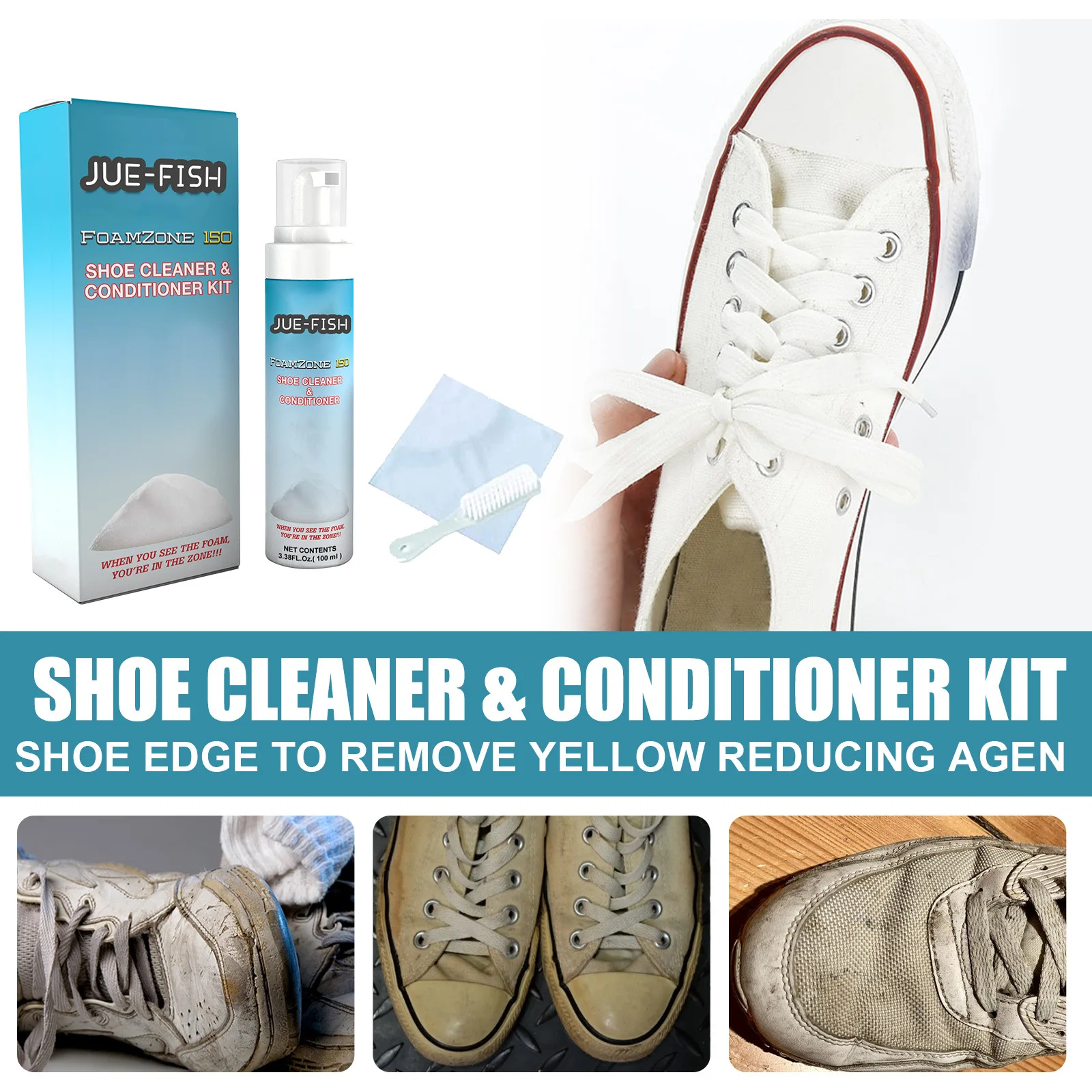 Shoes Cleaner Shoes Whitening Foaming Cleaning Agent Stains Dirt Remover Sneakers Shoes Leather Decontamination Washing Liquid