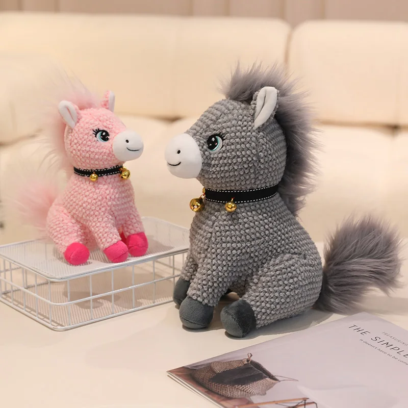 Jouet en peluche cheval cloche pour nouvel an 22/30cm, pendentif cheval du zodiaque 2026, ornements, décoration de maison et de voiture, cadeau d'anniversaire et de noël