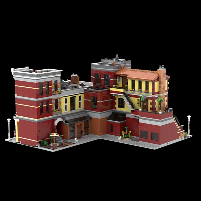 7251개 MOC 재즈 클럽 대체 조립 모듈식 건물 블록 아이디어 STEM STEAM 학습 크리스마스 장난감 선물