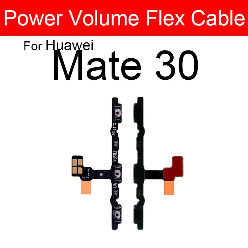 Power Volume Flex Cable For Huawei Mate 7 8 9 10 20 20X 30 S Lite Pro Max Side Power Volume Buttons Flex Ribbon Cable Repair