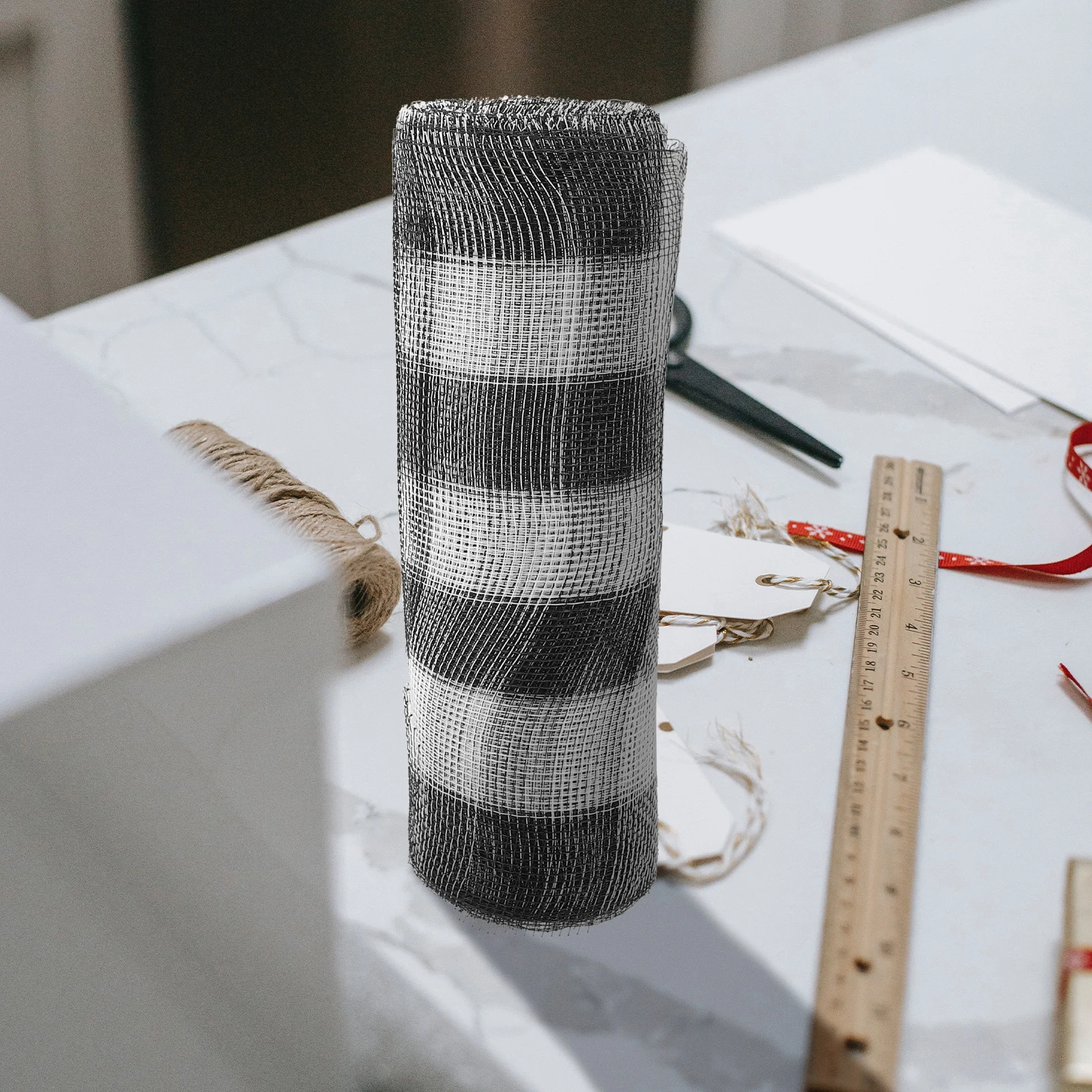 

1 Roll Decorative Mesh Ribbons Premium Polyester Craft Ribbon for Gift Box Bowknot DIY Decoration Flowers Packaging Christmas