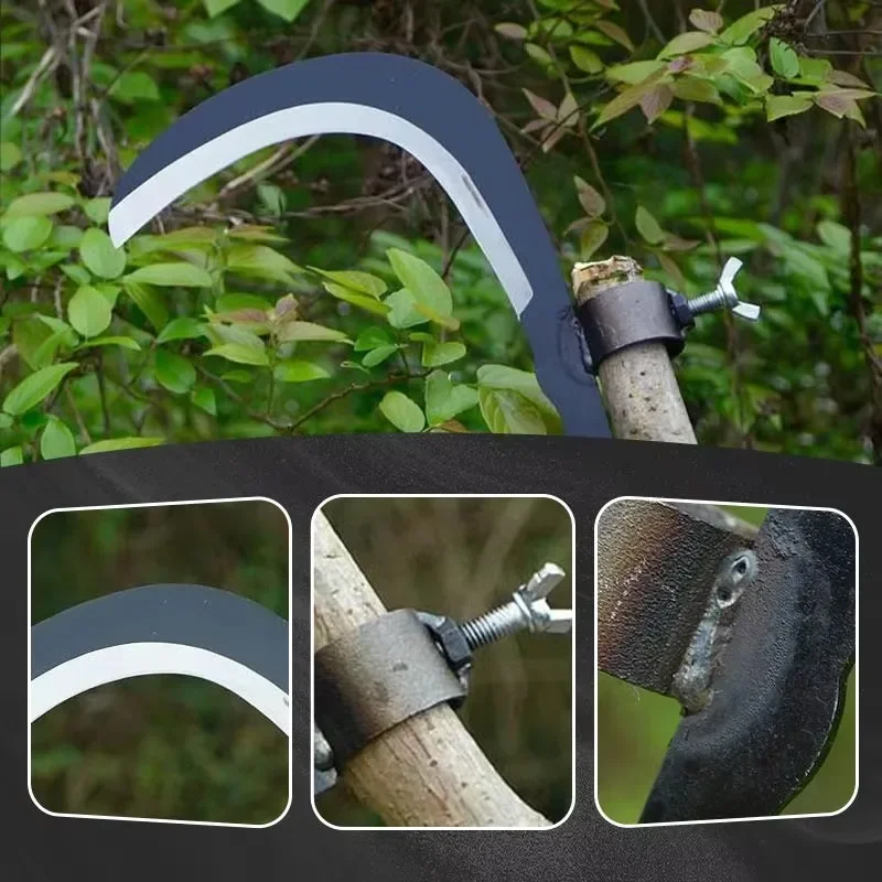 Multifuntional Portable Grass Sickle Cutter Head Manganese Steel Large Betel Nut Knife Fishing Retractable Lancet