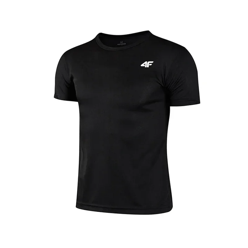 Men's Summer Exercise Trainning T-shirt High Quality Breathable Quick Dry Short Sleeved Top Marathon Gym Fitness Basketball Tees image 4