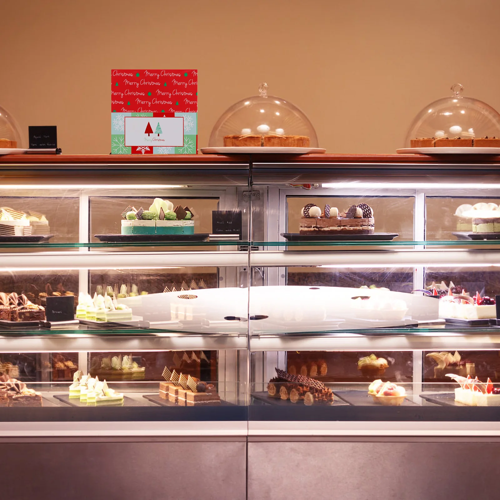 

10Pcs Christmas Cupcake Boxes Eco-Friendly Thick Paper Window Insert for Secure Pastry Transport Birthday Bridal Shower Bakery