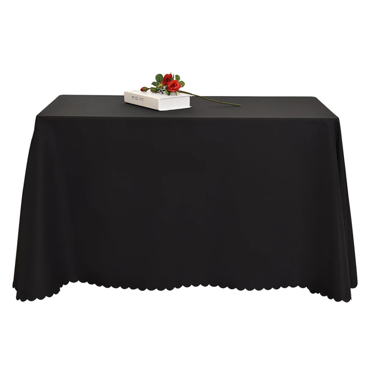 

Stylish Black Tablecloth Fashionable Table Cover for Home Kitchen Decor Practical Accessories for Buffet Dessert Table