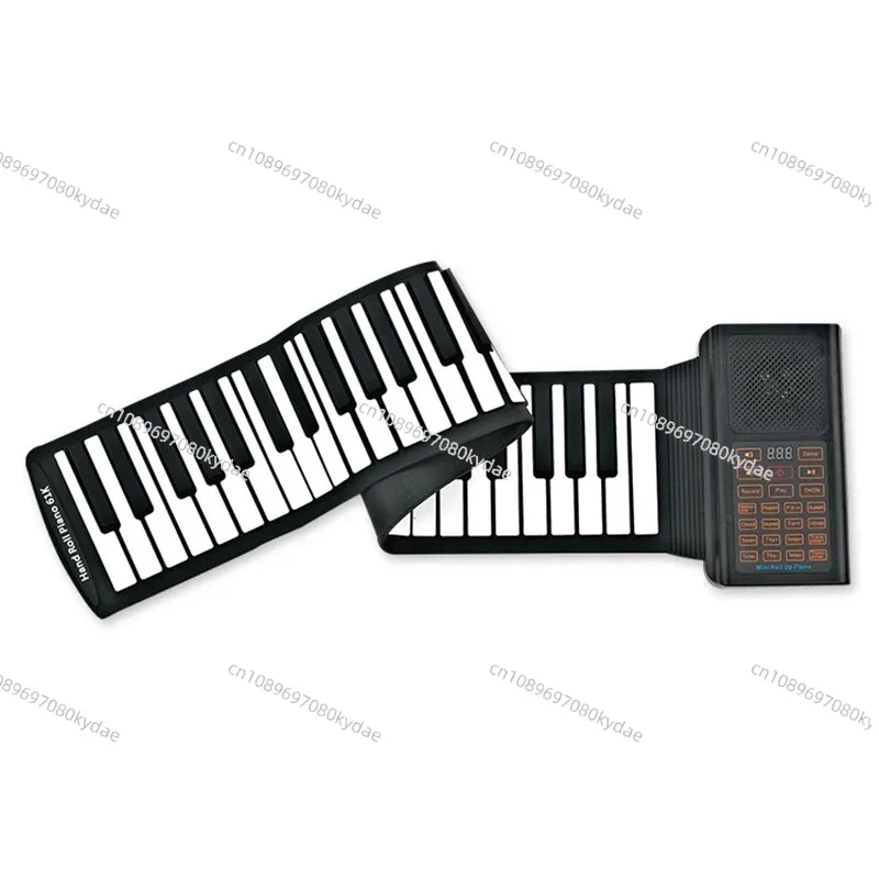 61-Key Manual-Roll Piano Smart Portable Multifunctional Digital Piano for Adults with Foldable Design
