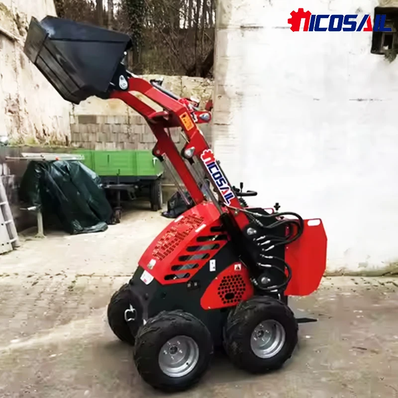 

Factory Hot Small Skid Steer Front End Loader With Bucket Compact Skid Steer Loader Attachment Mini Skid Steer on Sale