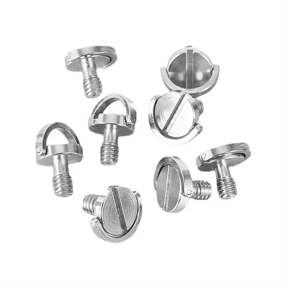 

Folding Photography Silver Quick Release Fixed Adapter Screw Adapter D-Ring Screw Camera Screw Tripod Screw 1/4 Inch Screw