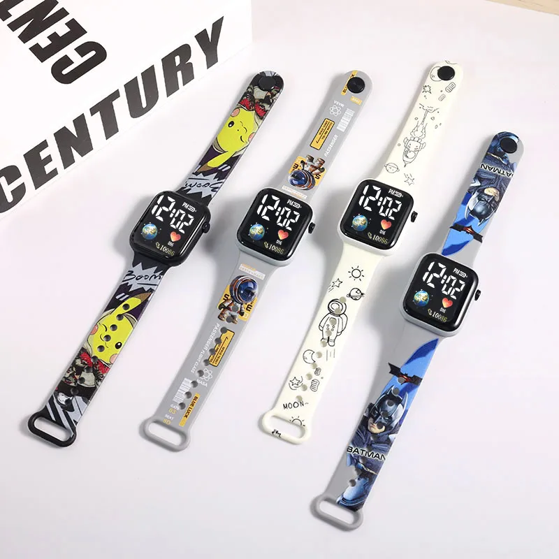 Pokemon Pikachu Sport Casual Watches Men Women Led Silicone Watch Color Lovely Digital Children Sports Wristwatch Clock Gift Toy