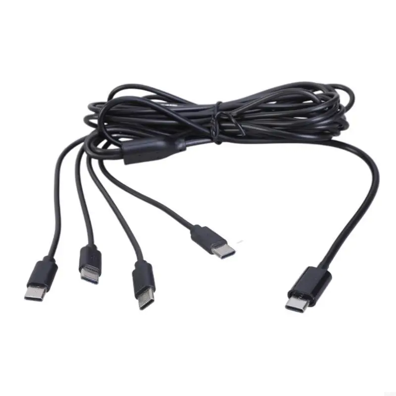 E0BB 4 в 1 USB C Зарядка кабеля Адаптер Адаптер Черный для телефонов типа C Таблетка