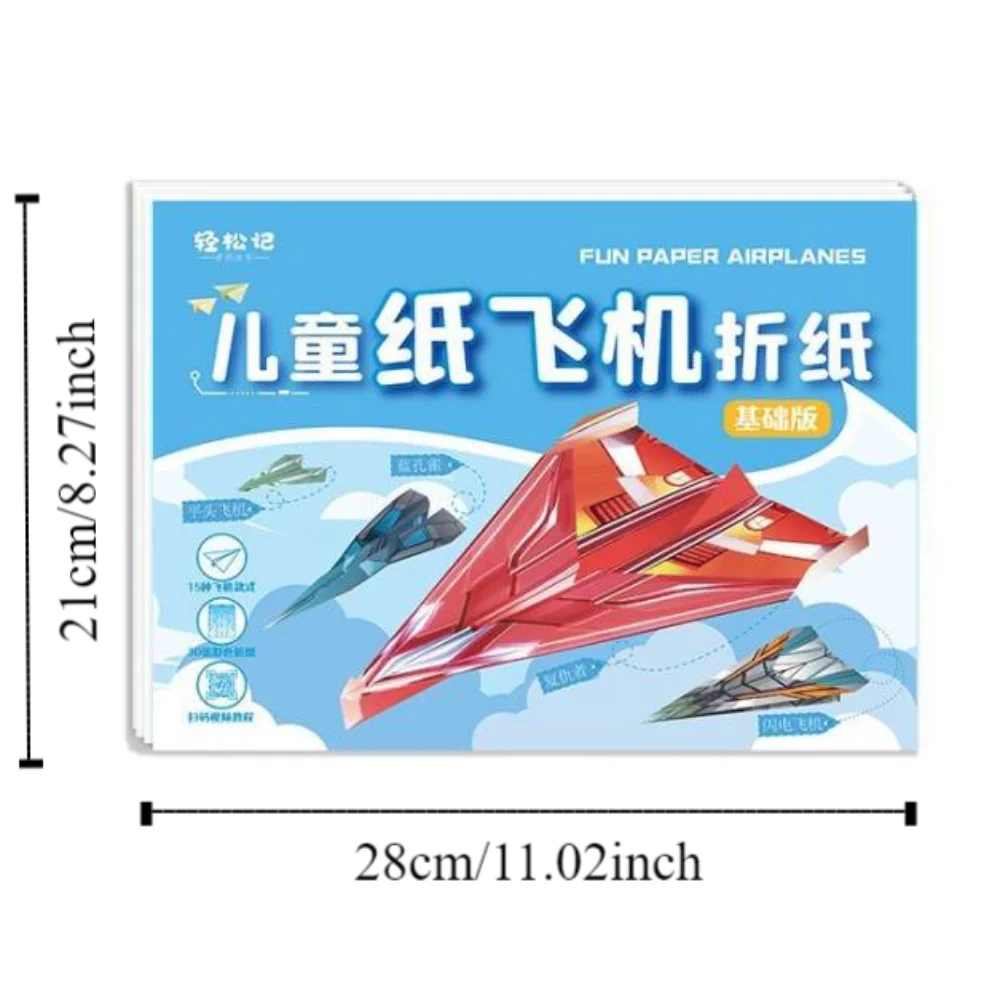 Paper Handmade Airplane Origami Art Learning Montessori Airplane Origami Set 3D Cartoon Versatile Paper Aircraft