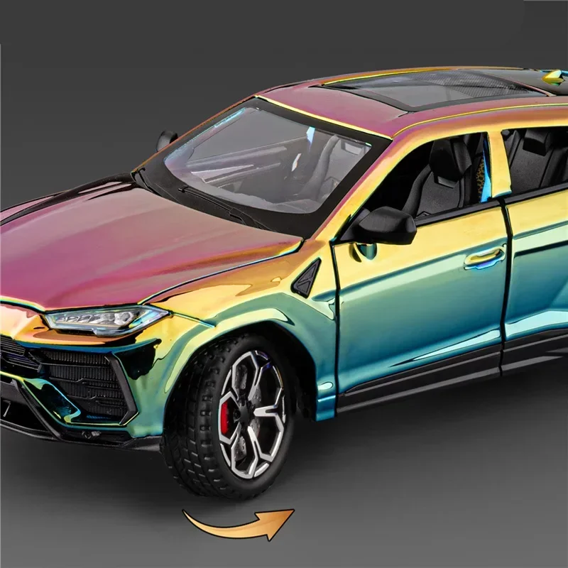 

1:24 Urus SUV Diecast Model Car Alloy Metal Sound Light Racing Toy SUV Model Car Electroplated Sports Vehicle Gift