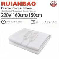 RUIANBAO ​Heated Blanket Throw,Soft 2-Layer Flannel Electric Blanket With 3 Heating Levels and Timing Function