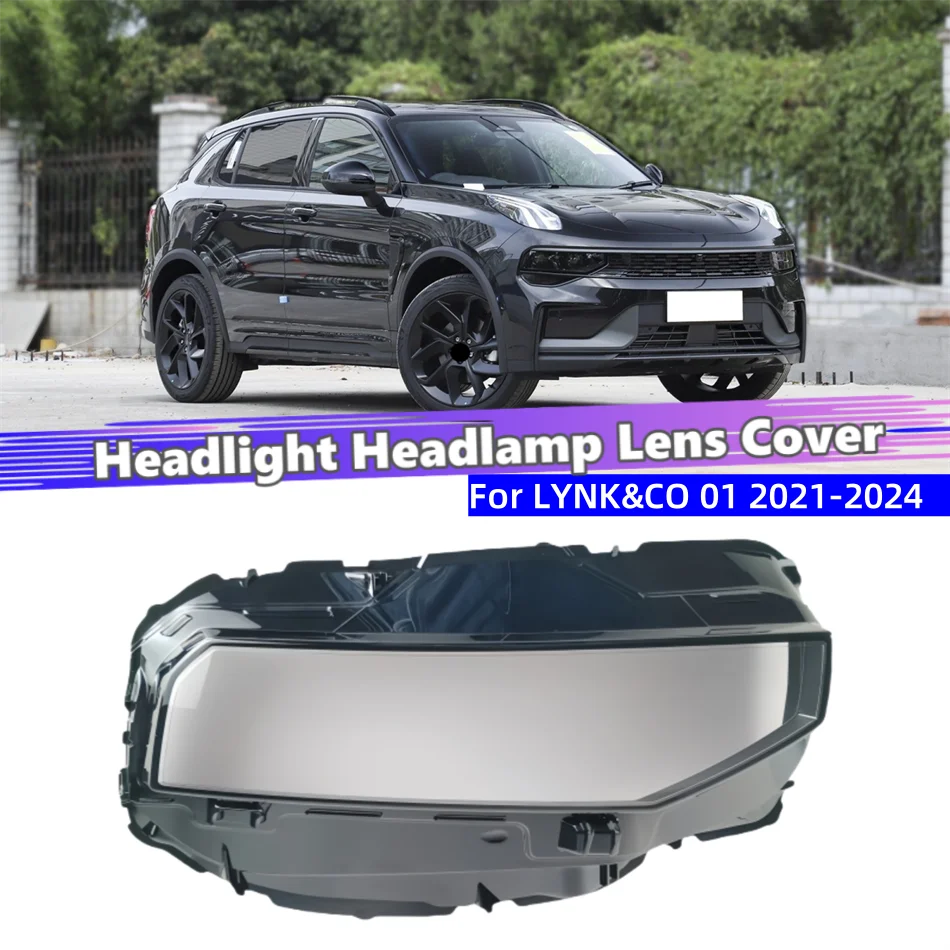 For LYNK&CO 01 2021 2022 2023 2024 Car Gadgets Lampcover Caps Headlamp Car Front Headlight Lens Cover Lights Shell