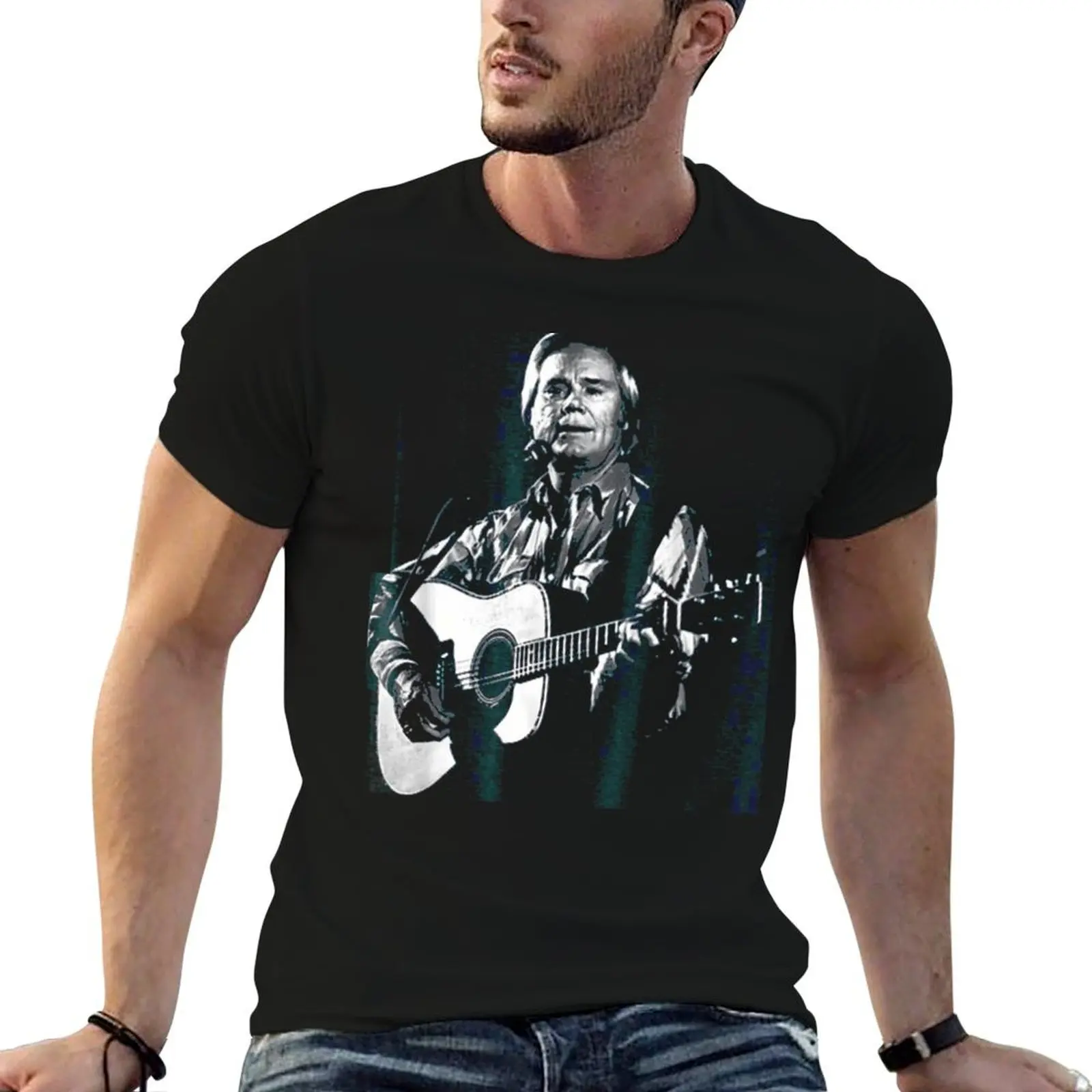 

cotton T-Shirt brand George Jones luxury Musician for man t Tees men cotton Love t shirt shirts pack 100%