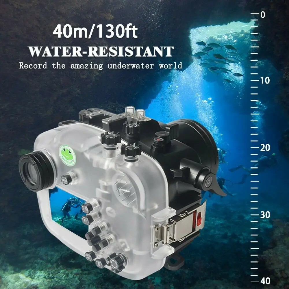 Seafrogs [40M/130FT] Underwater Camera Housing Waterproof Dive Scuba Case for Sony A7C camera