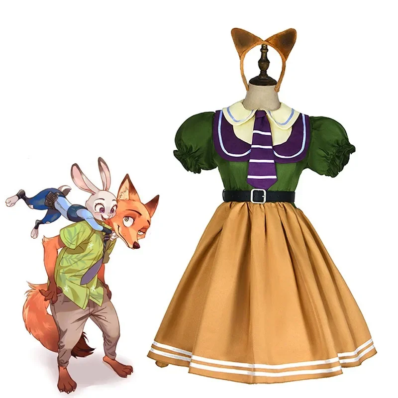 Crazy Zootopia cosplay fox Nick Judy anime film and television performance cute dress stage performance costumes