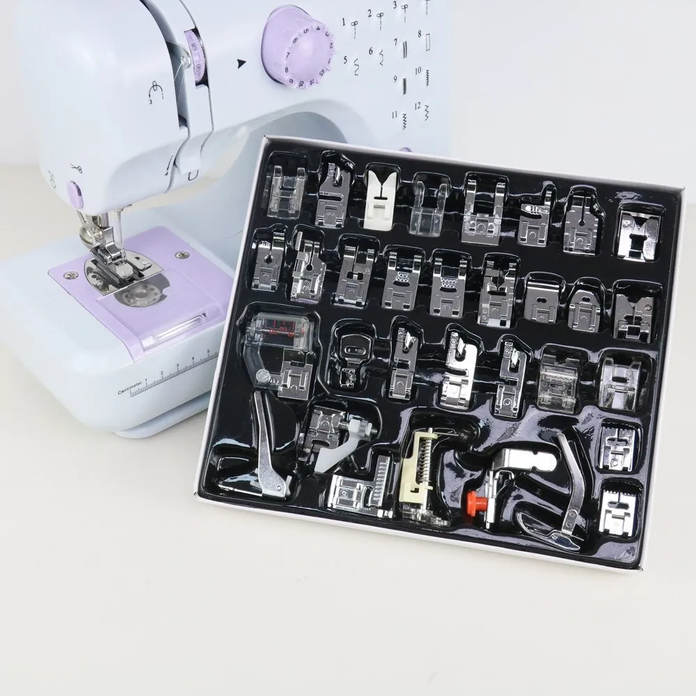

Universal 32/42pcs Feet Set Sewing Machine Presser Feet Kit with Clear Case for Brother Singer Janome and More Sewing Supplies