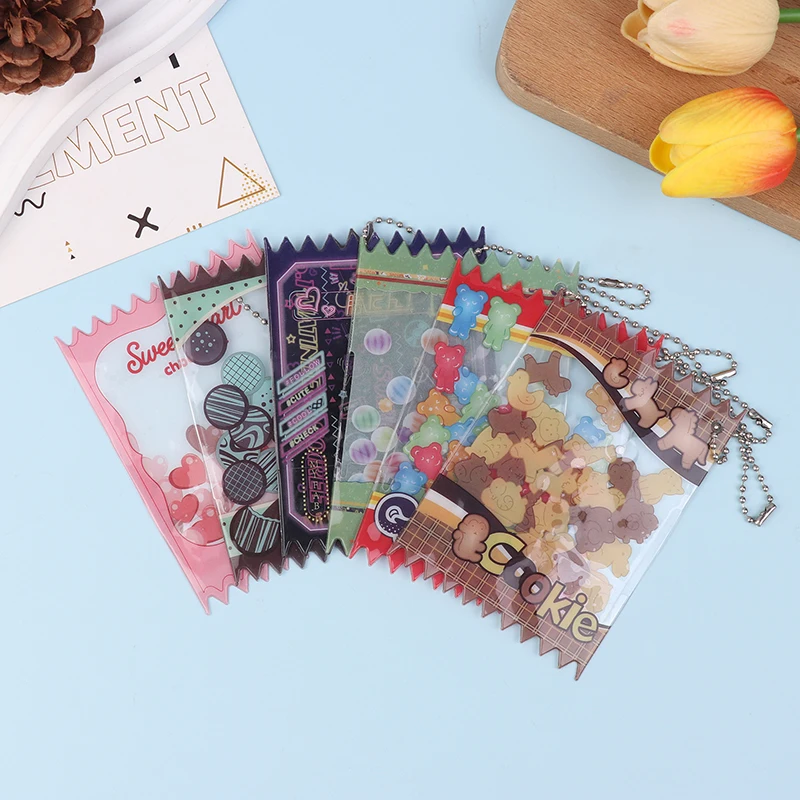 1Pc Cute Cartoon Candy Bag 58MM-75MM Badge Storage Display Bag Pendant Protective Cover Candy Bag Prop Pendant