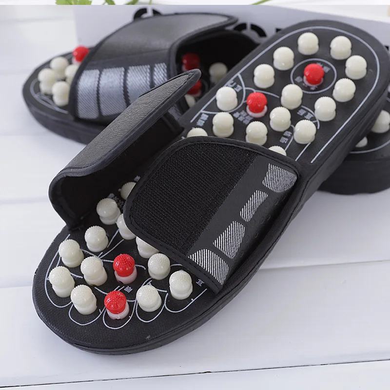 Men Slippers Rotating Tai Chi Massage Couple Indoor Non-slip Home Massage Slippers Foot Acupoints Prickly Foot Therapy Shoes Man