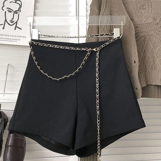 

Шорты женские летние черные мягкие дизайнерские модные женские туфли свободные нежные корейский стиль универсальные простые однотонные шикарные ретро чистые