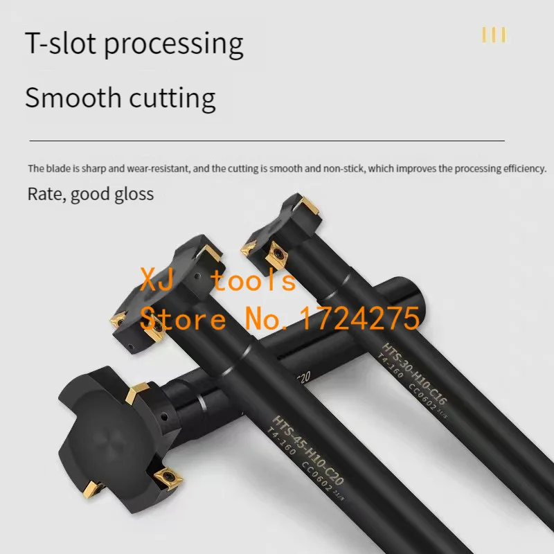 

HTS series 20mm-100mm T-slot milling cutter Trapezoidal slot milling cutter Side milling cutter for CCMT060204 CNC machine