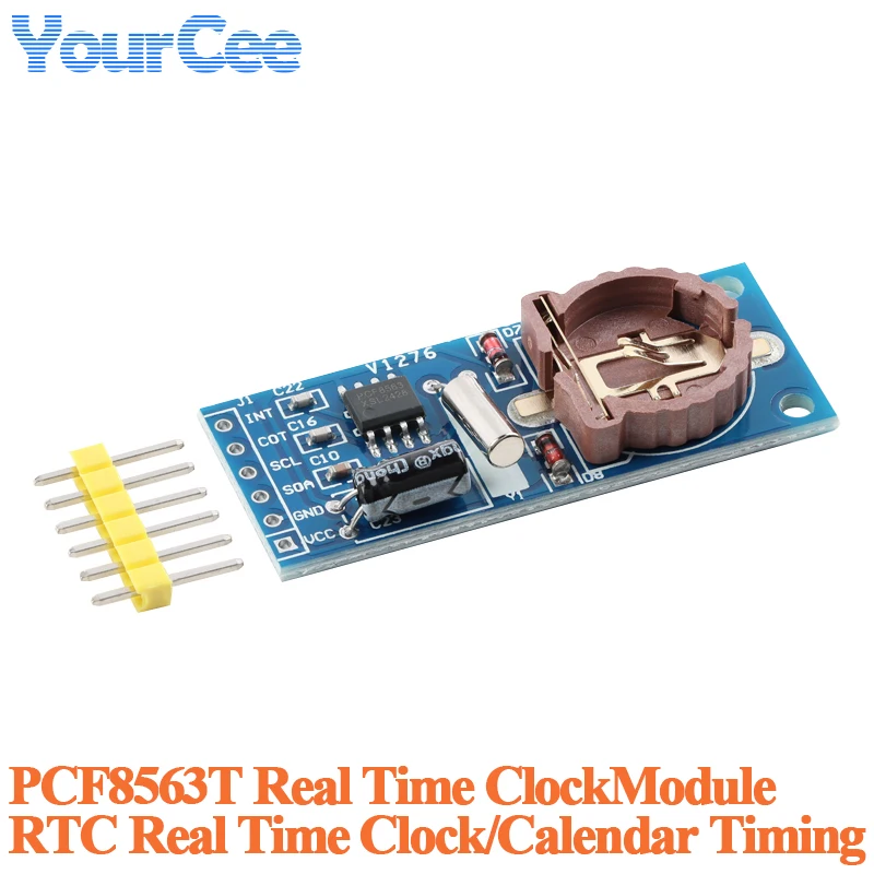 5pcs/1pc PCF8563/ PCF8563T/ 8563/clock RTC Module IIC I2C 1-5.5V 400KHZ with CR1220 Battery Holder