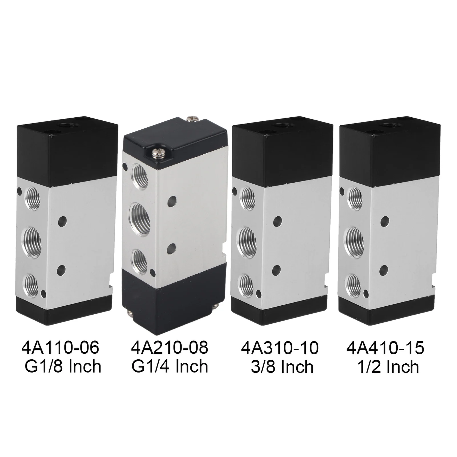 Pneumatic Control Valve, 2-Position 5-Way Pneumatic Control Valve Air Valve Aluminum Alloy Mechanical Accessory