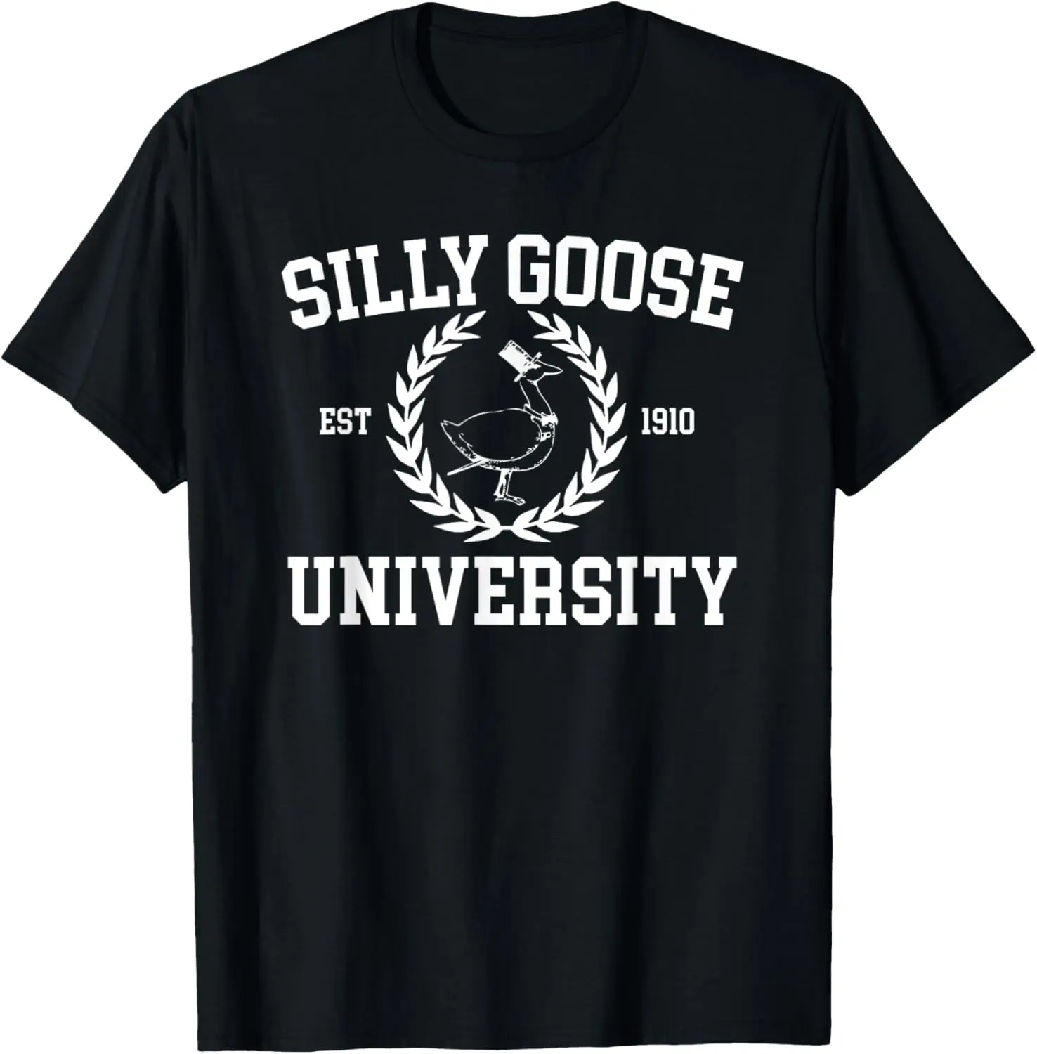 

Funny Silly Goose University Goose Meme Mens Womens Costume T-Shirt