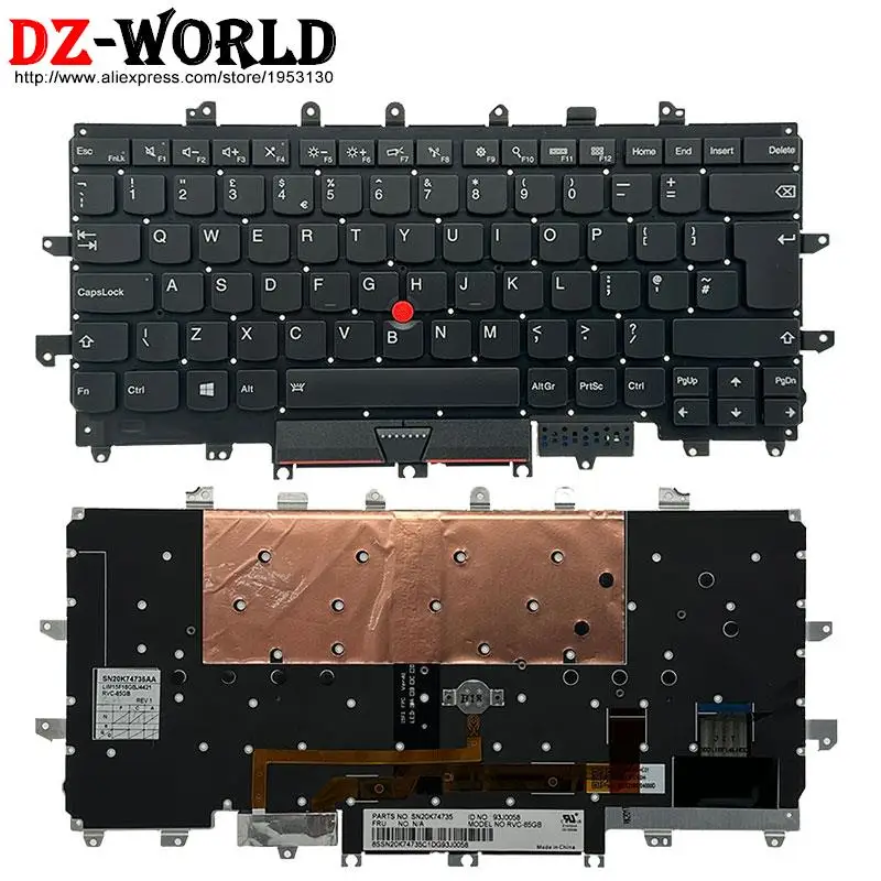 SP Spanish DE German UK English KR Korean CZ Czech CFB TR Turkish NDC Keyboard for Lenovo Thinkpad X1 Carbon 4th Gen 4 Laptop