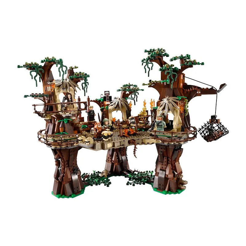 2024 new Ewok Village 1990PCS Building Blocks Bricks 10236 Model Toys for Kid Boy Birthday Christmas building blocks  Gifts