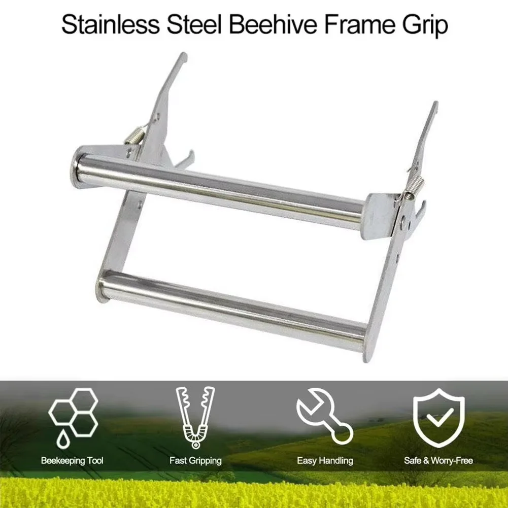 1PC Stainless Steel Beeking Frame Clips Holder Nest Box Clamp Honey Comb Lifter Capture Grip Beekeeping Capture Equipment