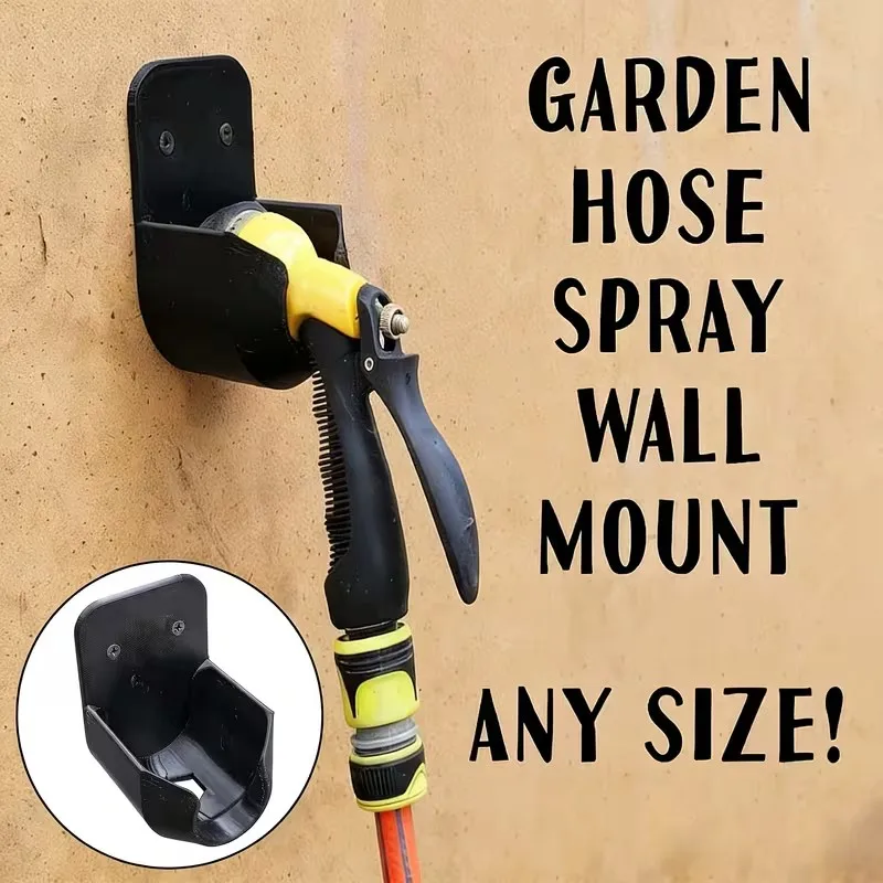 Hose head placement rack Universal Garden Hose Nozzle Wall Mount - Duty Hose Nozzle Holder for Outdoor Faucets,Garage Storage