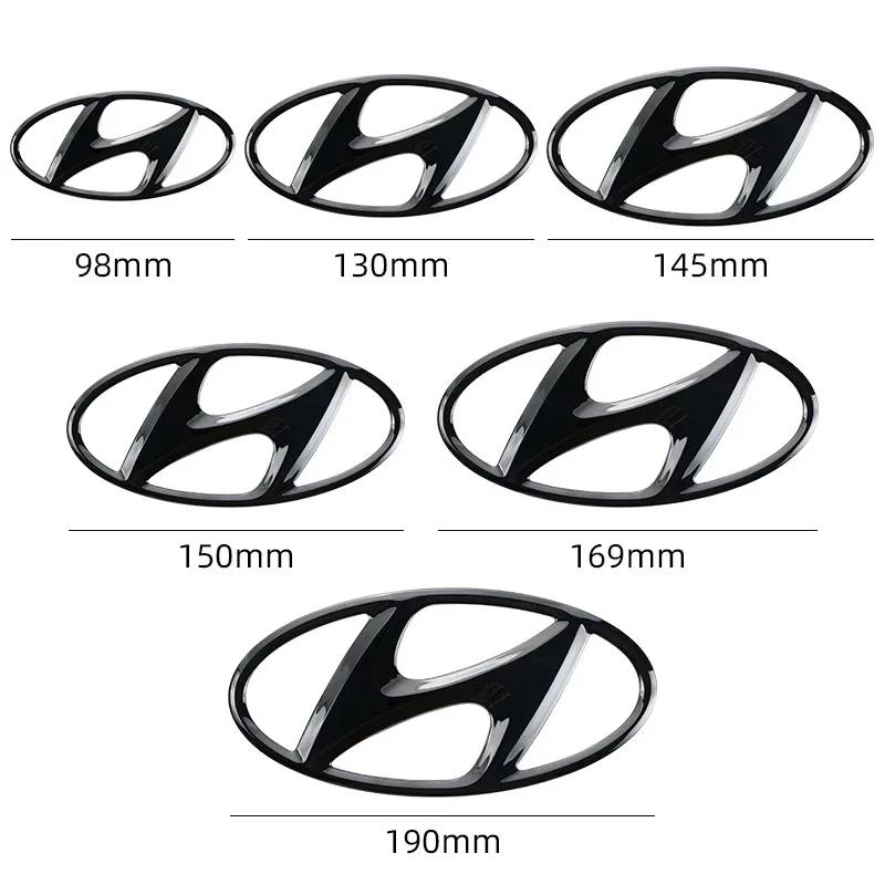 ABS Car Logo Front Grille Decoration Sticker Accessories For Hyundai Tucson Accent Elantra Santa fe Sonata I40 ix25 ix35 Emblem