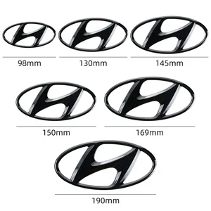 Front Grid Adhesive Decoration for Hyundai, ABS Car Logo, Tucson Accessories, Accent Elantra, Santa Fe, Sonata I40, IX25, IX35, emblem 10 Main Sales Hyundai emblem - №3
