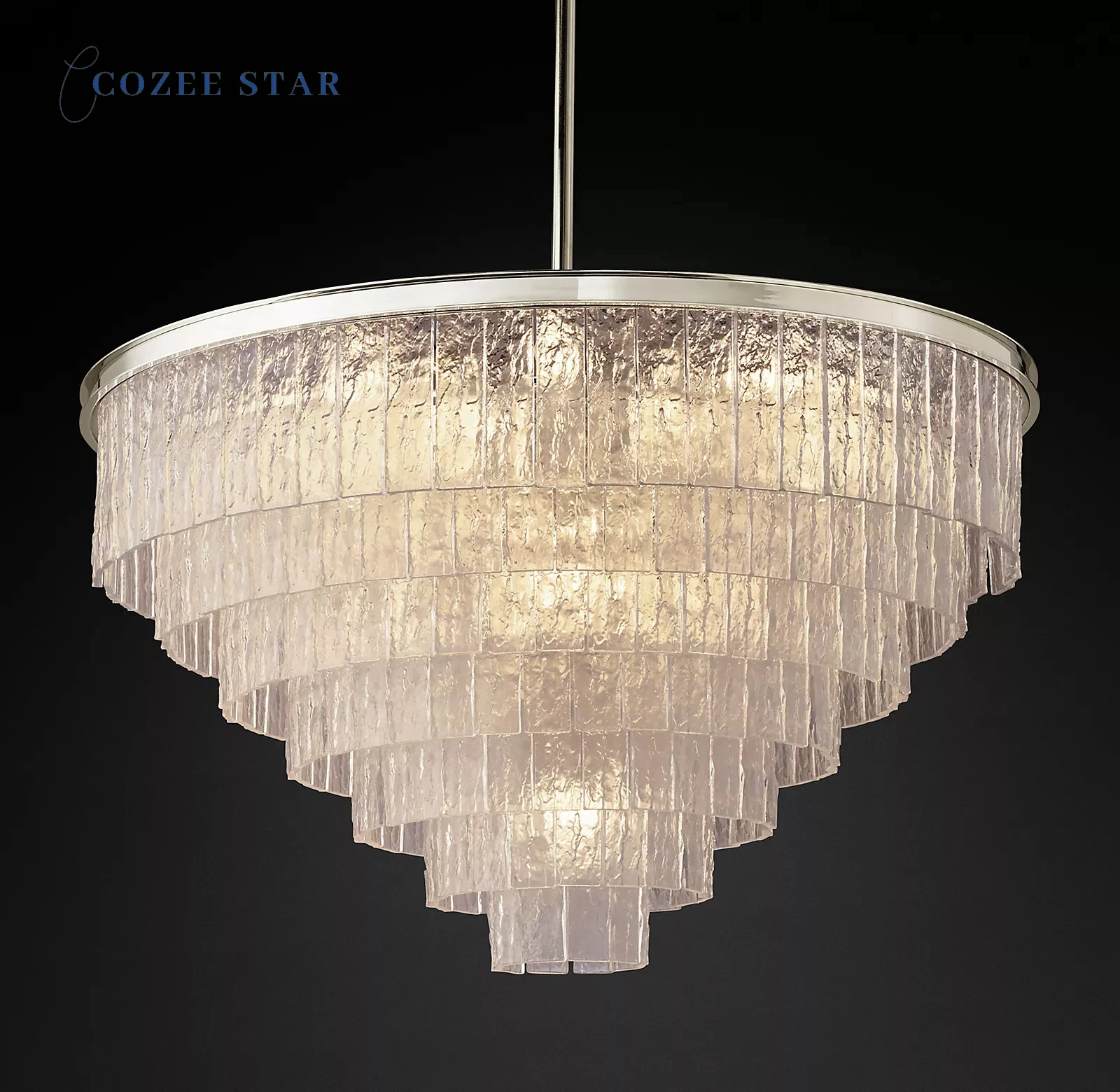 Modern Glass Chandeliers LED Glace Round Chandelier Lighting Living Room Bedroom Dining Room Pendant Lights