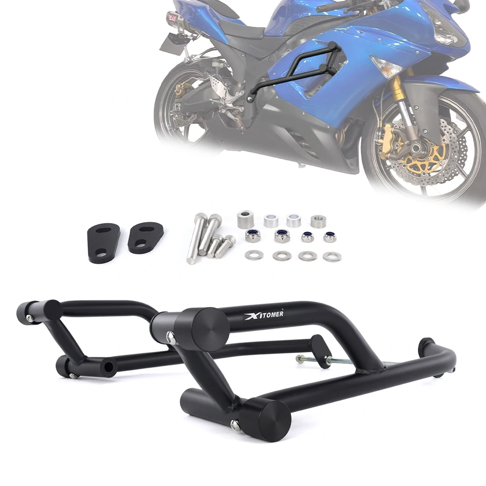 

Engine Guard Highway Bars Protector Race Rail Motorcycle Stunt Cage Crash Cage ZX-6R ZX-6R 636 2005-2006 ZX6R For Kawasaki