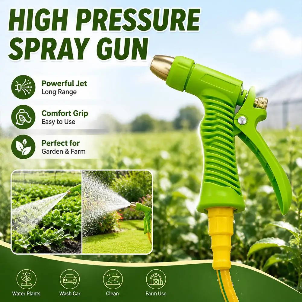 New High Pressure Car Washing Water Gun Garden Irrigation Spray Gun Home Balcony Water Flowers Vegetables Bathroom Cleaning Tool