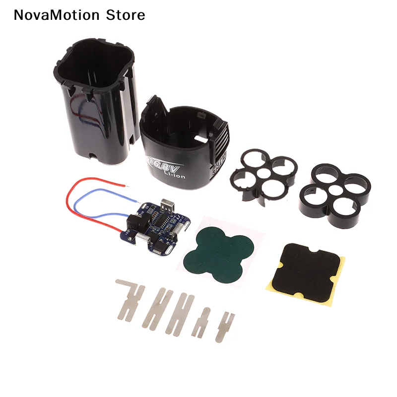 [NM]4S BMS 18650 Lithium Battery Storage Box 16.8V BMS PCBA For Electric Tool With Holder Nickel Capacity Label Without Battery