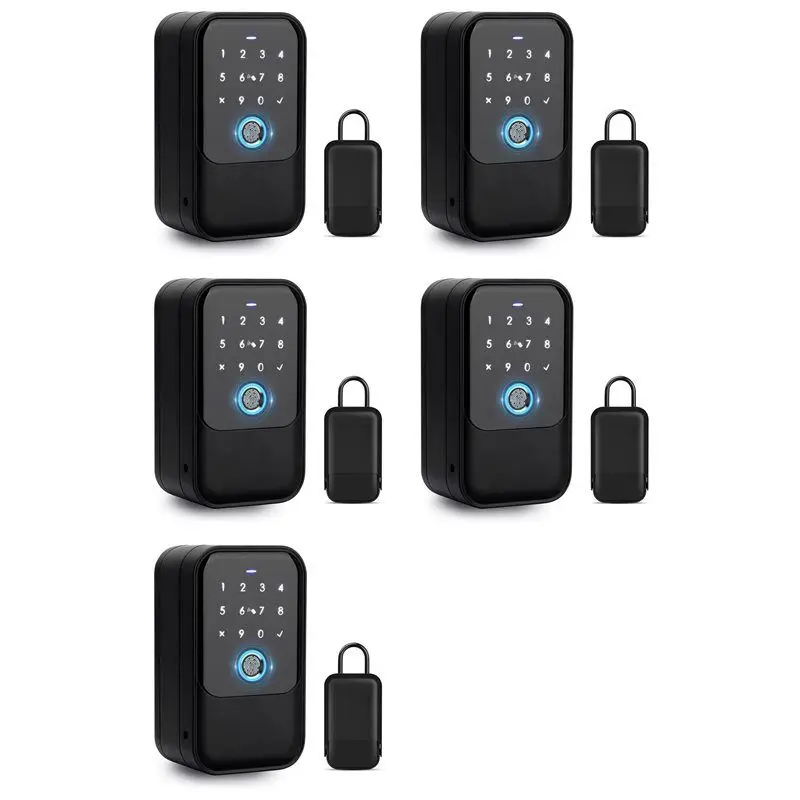 A02M-5X Smart Key Lock Box, Fingerprint, Control, Key, Password, Access Card, Bluetooth Unlock, Office Security
