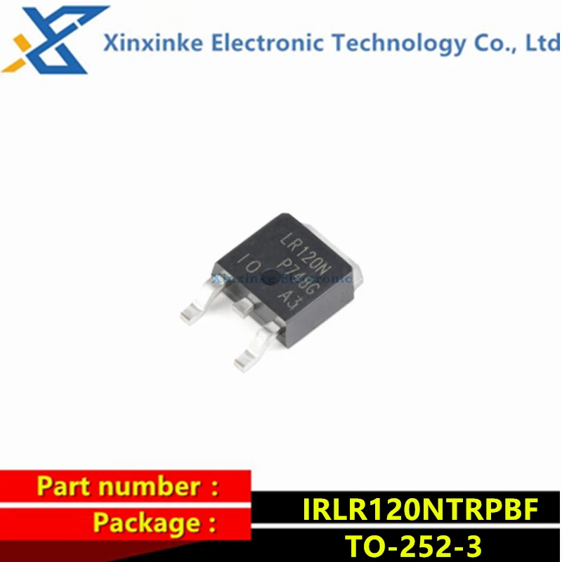 5PCS IRLR120NTRPBF TO-252-3 N-Channel 100V/10A SMD MOSFET