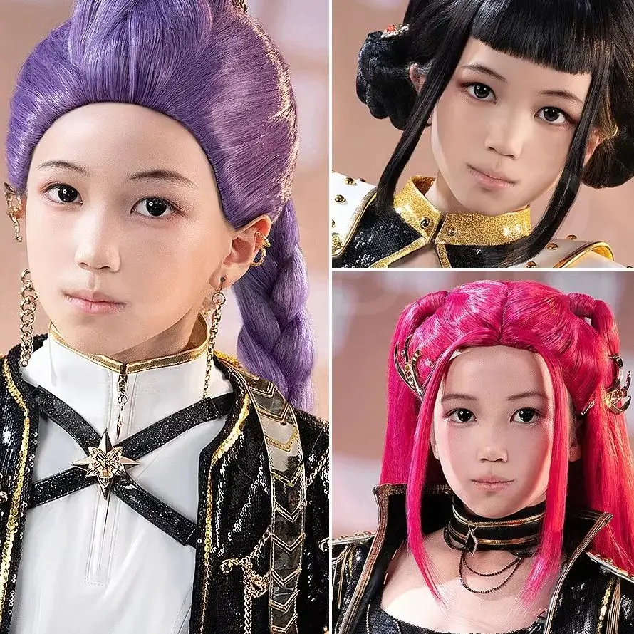 Rumi Mira Zoey avant dentelle perruque Cosplay DokiDoki enfants Halloween Rumi Cosplay 100 cm cheveux longs