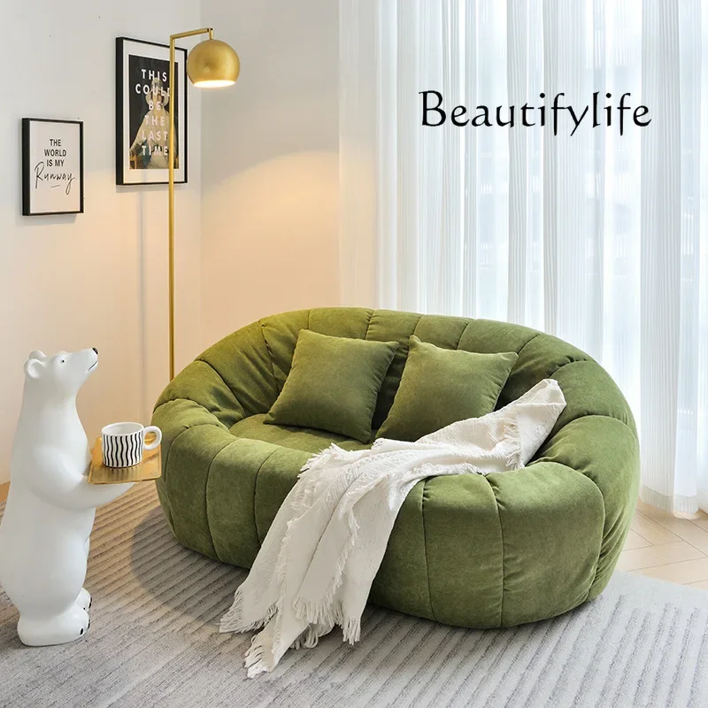 Nordic cream style lamb wool leisure sofa small apartment simple fabric sofa